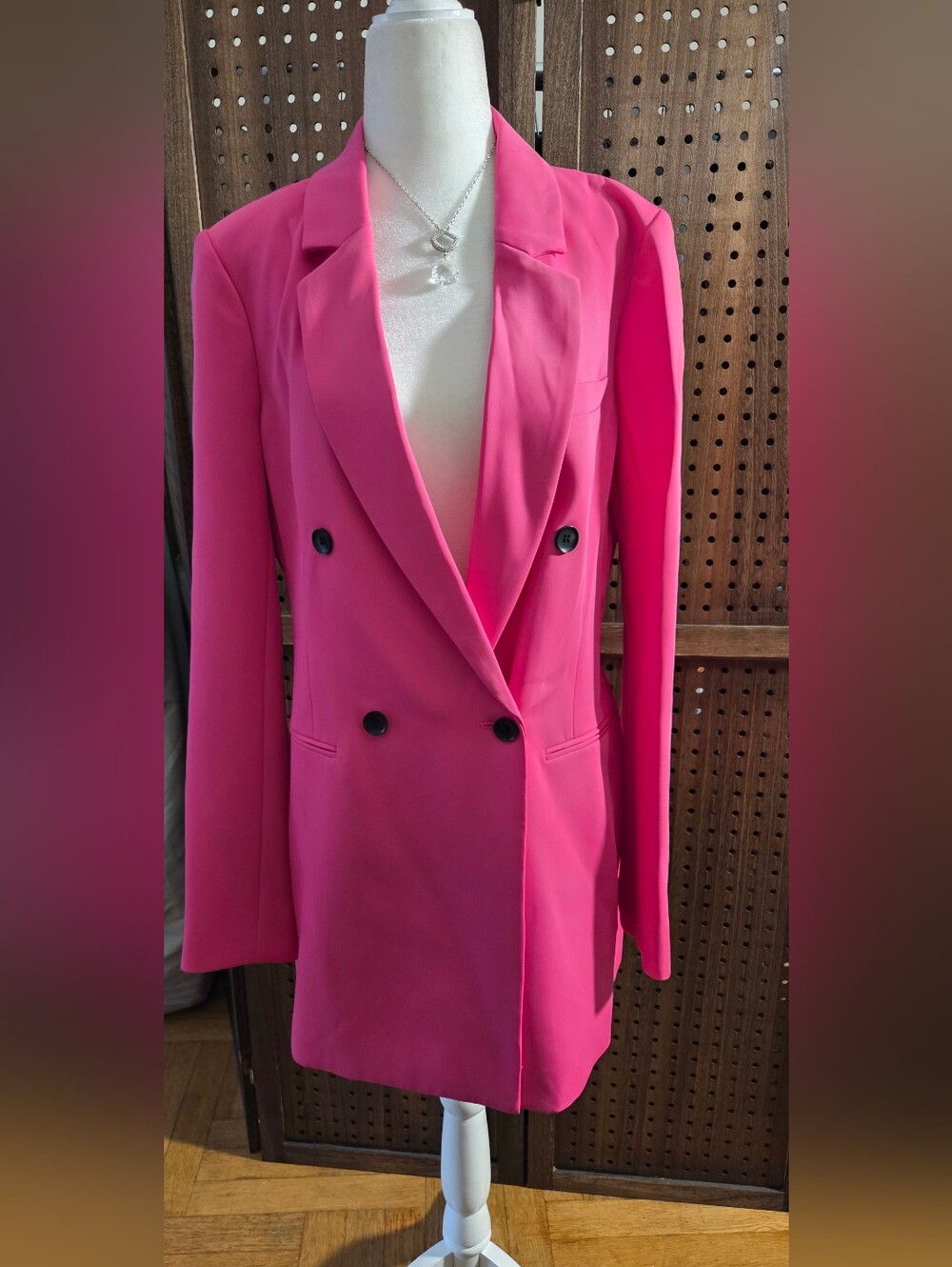 NWT BCBGMAXAZRIA Long Double-Breasted Blazer